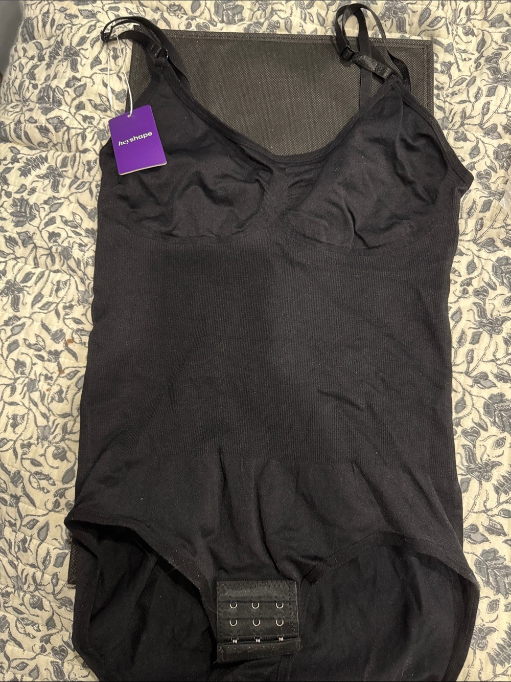 HeyShape Black Shaping Bodysuit with Adjustable Straps
